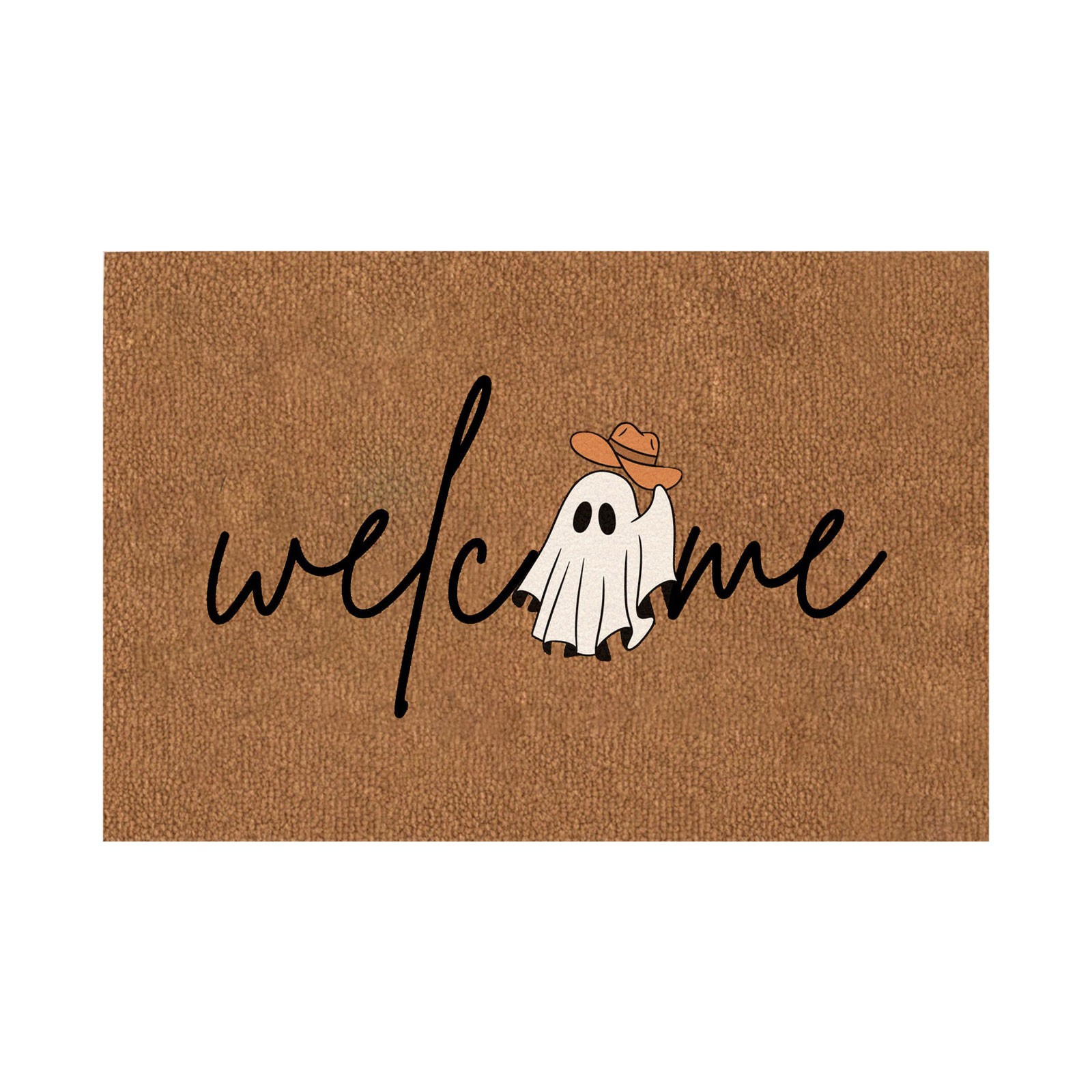 ASEIDFNSA Cowboy Welcome Mat Halloween Doormat Door Porch Decor Thick Memory Foam Bath Rugs, Soft Absorbent Bathroom Mats, Durable Dots on Underside, Machine Washable, Carpet Rug Room Decor Brown
